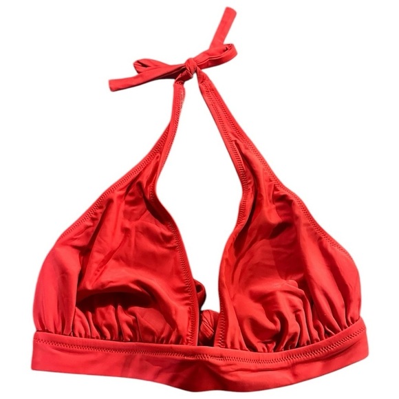 J. Crew Women's Halter Swim Top Red Medium New With Tags - Picture 5 of 9